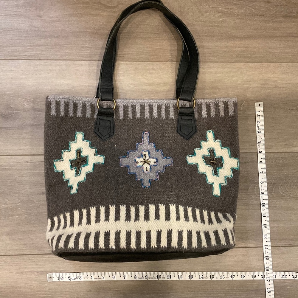 SCULLY Women's Southwestern Woven Handbag Tote - Picture 4 of 9